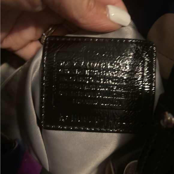 Coach multicolored logo fabric tote with outside end pockets. - Picture 12 of 13